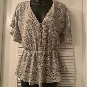 REDUCED! Black and white printed top